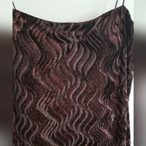 JS Boutique red glitter and velvet maxi dress - Picture 2 of 4